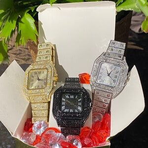 Elegant Trio of Crystal-Studded Watches Valentine’s Day gift set